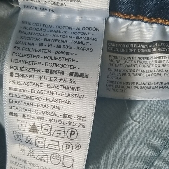 Levis Wedgie plus skinny cropped cutoff pants 24W - Picture 11 of 14